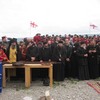 მახათას მთა. ივერიის ყოვლადწმიდა ღვთისმშობლის ხატის სახელობის ტაძრის საძირკვლის კურთხევა